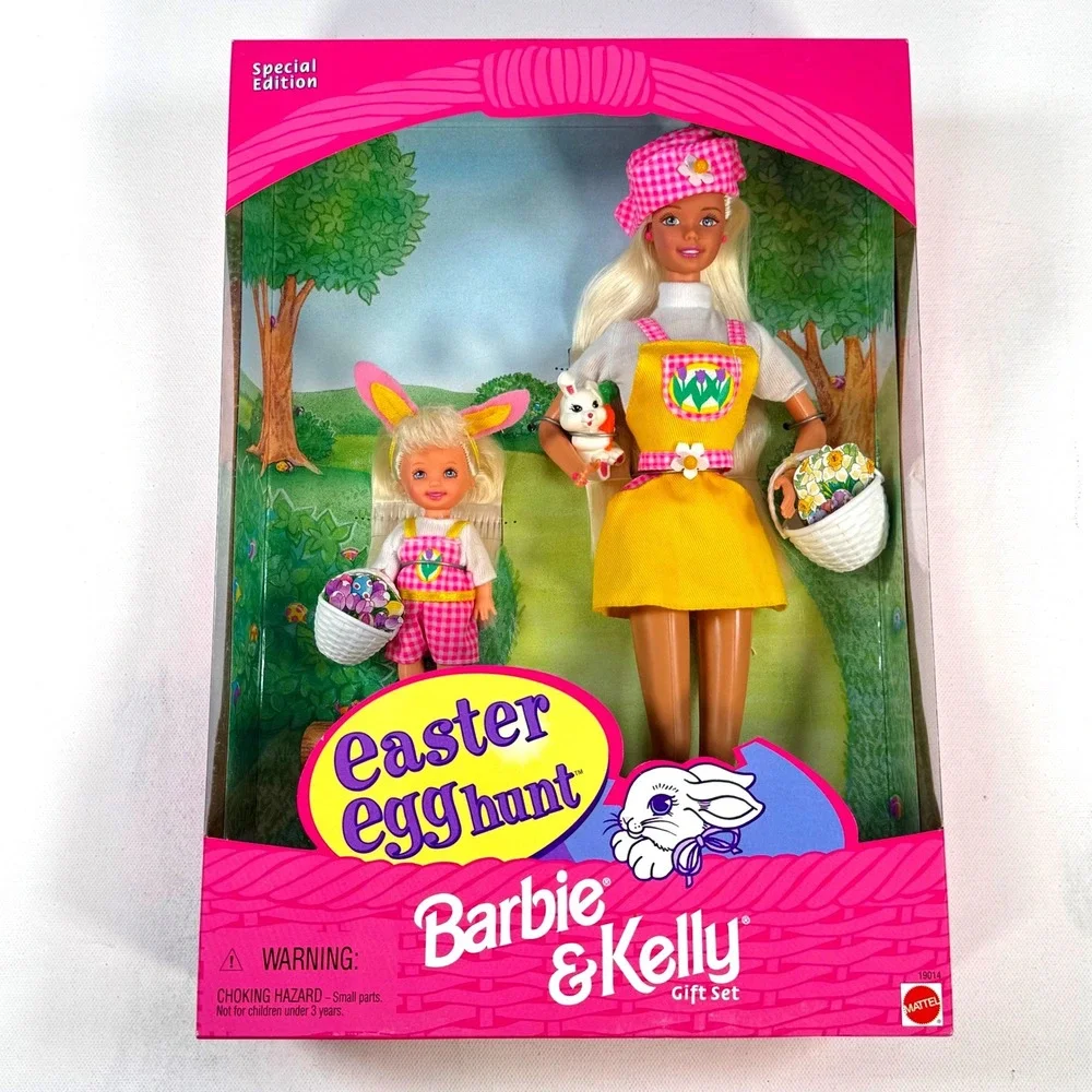 Mattel 1997 Easter Egg Hunt Barbie and Kelly Gift Set Special Edition 19014 NIB